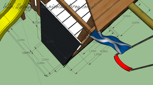 Une aire de jeux faite maison. Modèle 3D SketchUp téléchargeable gratuitement !