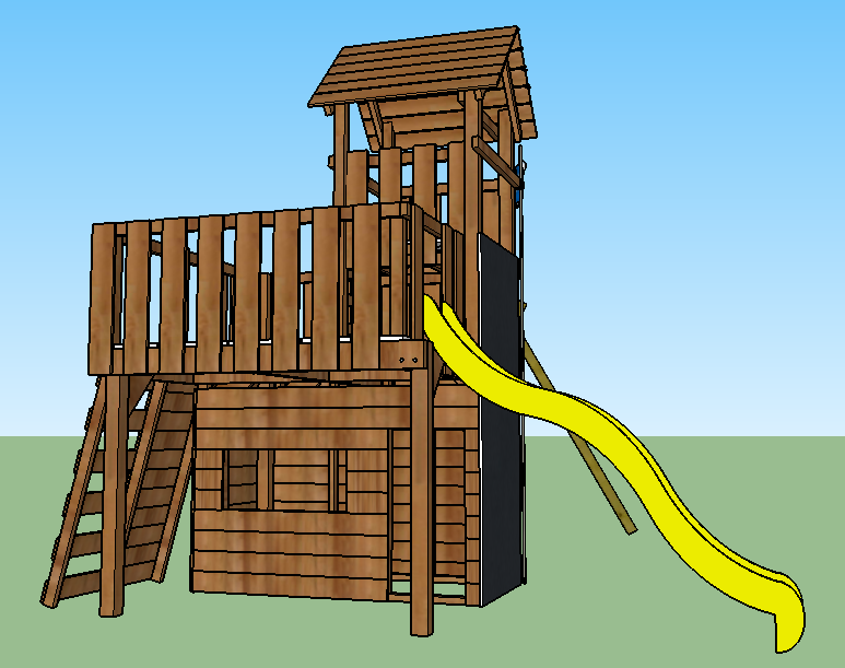 DIY children's playground. Free 3D SketchUp model available!