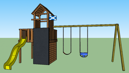 DIY children's playground. Free 3D SketchUp model available!